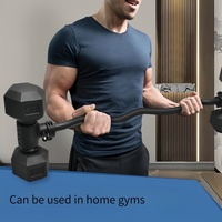Convertisseur d'haltères multifonctionnel Barre d'haltères antidérapante et durable Barre EZ pour la musculation à domicile