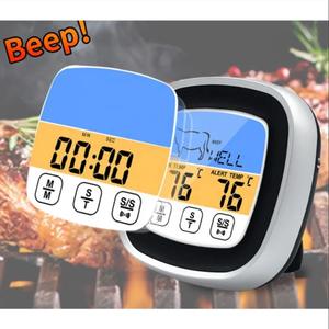Food <strong>Thermometer</strong> Touch Smart Color Screen Baking <strong>Digital</strong> Display Barbecue <strong>Thermometer</strong> <strong>Timer</strong> Kitchen Electronic <strong>Thermometer</strong> - Product Image 6
