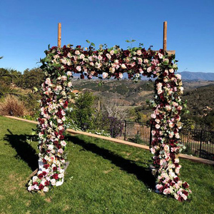 Rbeifeng — fleurs artificielles personnalisées, décorations de <span class=keywords><strong>mariage</strong></span>, <span class=keywords><strong>bordeaux</strong></span> - Product Image 4