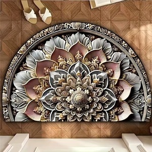 Cómodo estilo americano transfronterizo semicircular 1,5mm grueso terciopelo de cristal lavable alfombra de piso de <span class=keywords><strong>entrada</strong></span> agua para el hogar - Product Image 3