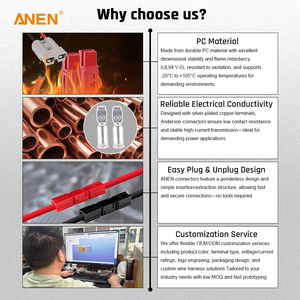 ANEN PA120 Combinatiom Of Power Connector Hệ ThốNg TiếP Xúc Lau Phẳng Và Thiết Kế Không Có Gen Có Thể Hoán Đổi Cho Nhau Nhà Máy 120a 600V - Product Image 4