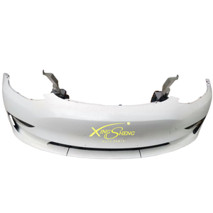 Arnés de Rejilla de Parachoques Delantero Usado, Faros Delanteros, Capó, Rejilla de Radar con Recortes de Luz Antiniebla, Modelo <span class=keywords><strong>Tesla</strong></span> 3, Original - Product Image 4