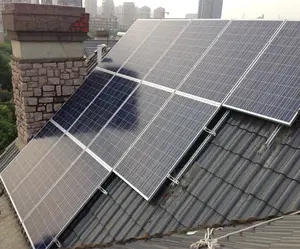 نظام تثبيت الطاقة الشمسية بسقف مسطح مع حمالة للطاقة الشمسية يمكن تركيبه على السطح ومزود بمظهر من الألومنيوم ويُباع بالجملة