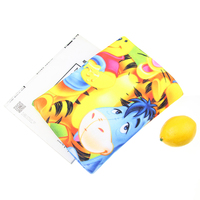 Serviette de sport en microfibre imprimée avec des motifs de zoo mignons et personnalisés, super absorbante et à séchage rapide