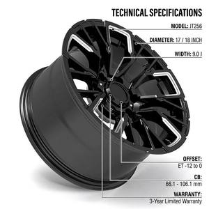 Nouvelles jantes en alliage usiné noir mat robustes <span class=keywords><strong>de</strong></span> 17-18 <span class=keywords><strong>pouces</strong></span> JT256 5x114.3/6x139.7 Jantes tout-terrain pour camions 4x4/SUV/camping-cars/camping-cars - Product Image 3