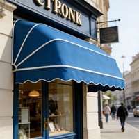 Auvent motorisé fixe de luxe sur mesure, imperméable, pare-soleil, pour balcon, devanture de magasin, vitrine, porte, extérieur