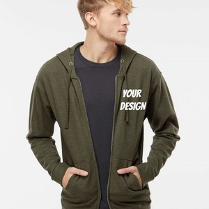 Créez votre propre sweat-shirt à capuche zippé brodé en 3D personnalisé - Multicolore - Sweat-shirt pour homme en polyester/coton - Product Image 5