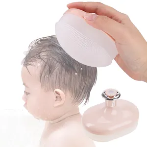 Exfoliating Scrubber Custom Silicon Bath Brush Kids Soft Shampoo Baby Hair Brushes