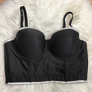 <span class=keywords><strong>Haut</strong></span> à fines bretelles ajusté avec anneau en acier et ceinture, en tissu mélangé, style corset <span class=keywords><strong>bustier</strong></span> pour femme - Product Image 6
