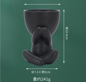 Vasi per <span class=keywords><strong>Piante</strong></span> <span class=keywords><strong>Grasse</strong></span> in Ceramica Cromata Retrò Personalizzati, Ecologici, Bianchi, per Decorazione Casa - Product Image 4