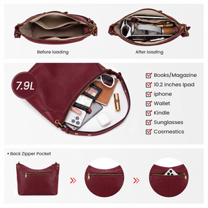 Bolsos de Hombro Clásicos de Piel Sintética para Mujer, Bolsos Cruzados Modernos, Bolso de Mano Suave con Correa Ajustable y Estampado de Leopardo - Product Image 5