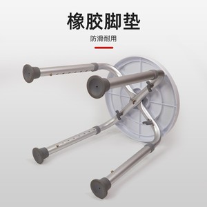 Shunkangtai Rotatable Round Shower Chair <b>Height</b> <b>Adjustable</b> Aluminum Alloy Non Slip <b>Stool</b> For Seniors Home Bathroom Use - Product Image 3