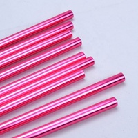 Pailles en aluminium de luxe, best-seller, écologiques, réutilisables, portables, en acier inoxydable