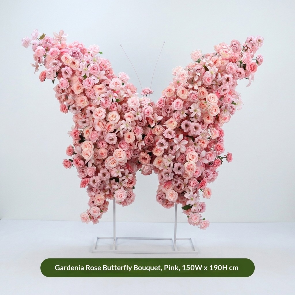 Gardenia rose butterfly floral pink