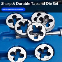 Kit de taraudage et de filetage manuel 110 pièces en acier au carbone haute dureté, comprenant tarauds et filières, pour la réparation de filetages, Chine
