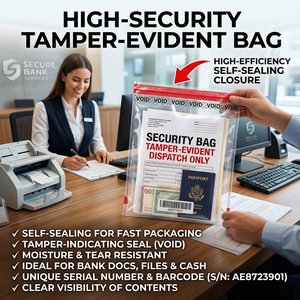 Bolsas <span class=keywords><strong>de</strong></span> Depósito Bancario <span class=keywords><strong>de</strong></span> Alta Seguridad a Prueba <span class=keywords><strong>de</strong></span> Manipulación con Numeración Secuencial, Bolsas para Efectivo con Sello VOID Profesional, Venta al Por Mayor - Product Image 2