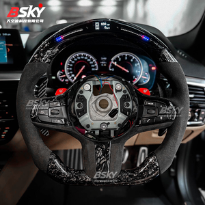 عجلة قيادة لسيارات BMW G20 G30 G01 X3M X4M مصنوعة من الكربون المطروق عالي الجودة مع ألكانتارا وإضاءة LED، عجلة قيادة <span class=keywords><strong>M</strong></span> Performance - Product Image 1