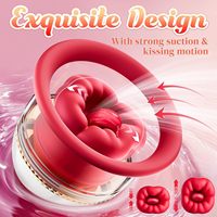 Masseur mammaire, stimulateur clitoridien, dispositif de succion de mamelons à effet de léchage de langue, accessoires pour jeux de rôle féminins