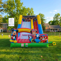 Château gonflable commercial extérieur de 20 pieds de haut sur le thème de Mickey, avec toboggan, pour enfants et adultes, idéal pour la location de fêtes