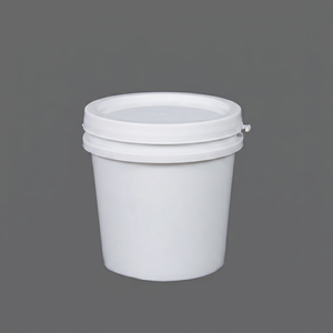 Cubo de Plástico PP de Grado Alimenticio de 1 KG para Pintura, Contenedor Redondo - Product Image 1