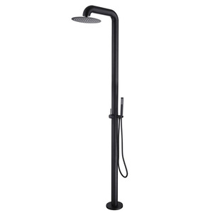 Nuevo Diseño <span class=keywords><strong>de</strong></span> <span class=keywords><strong>Columna</strong></span> <span class=keywords><strong>de</strong></span> <span class=keywords><strong>Ducha</strong></span> Exterior <span class=keywords><strong>de</strong></span> Acero Inoxidable Cepillado con <span class=keywords><strong>Monomando</strong></span> <span class=keywords><strong>de</strong></span> Agua Fría/Caliente y Rociador Suave para Piscina y Jardín - Product Image 2