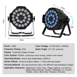 Éclairage de scène Avastron 24x10W RGBW LED Par Light DMX512 Contrôle du son IP20 CRI90 pour mariage, scène, <span class=keywords><strong>club</strong></span>, discothèque, événements - Product Image 5