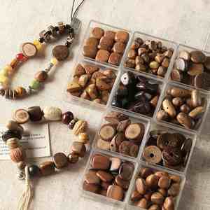 Cuentas Sueltas de Madera Natural Sin Teñir Personalizadas, Mezcla de 12 mm, Cuentas Espaciadoras Clásicas Ecológicas para Kits de Bricolaje de Pulseras y Collares - Product Image 2