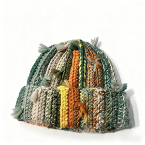 Nouveauté 2026 Chapeaux bob pour <span class=keywords><strong>femme</strong></span> en crochet fait main, tricotés ajourés, style mode été plage, noués à la main - Product Image 4