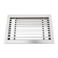 Grille de ventilation carrée moderne en acier inoxydable réglable et durable pour système CVC, entrepôt et sous-sol