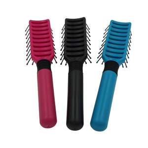 <span class=keywords><strong>Cepillo</strong></span> de <span class=keywords><strong>pelo</strong></span> desenredado con punta de <span class=keywords><strong>bola</strong></span> ondulada de plástico para masaje de ventilación de 9 filas con logotipo impreso personalizado - Product Image 1