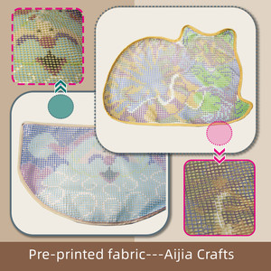 Hình Chữ Nhật Hình Dạng Handmade Thảm 20.5*15 Inch Nhà Máy Chốt Móc Thảm Bộ Dụng Cụ Với Pre-In Mô Hình Cho Người Lớn - Product Image 6