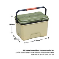 Nouveauté : Glacière isotherme en plastique réutilisable de 16 L pour le camping