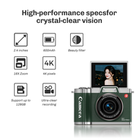 Kamera Digital Retro HD CCD 48MP Piksel 4K, Layar 2.4 Inci, Flip Cover 180 Derajat, Logo Dapat Disesuaikan, Laris Manis