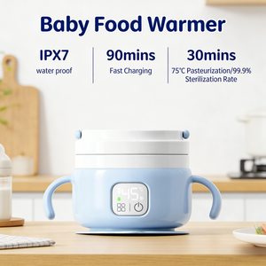 Bol isotherme pour aliments complémentaires pour bébé, en silicone rechargeable 316, avec ventouse qui ne bouge pas pendant la repasation - Product Image 2