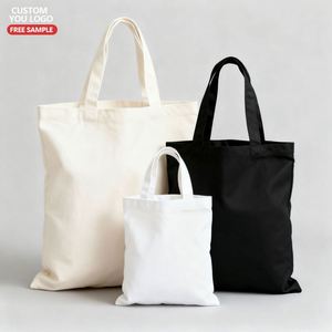 Wholesale Recyclable Cotton <b>Canvas</b> Tote Bag for Women Plain Blank <b>Shopper</b> Bag with Customizable Logo - Product Image 2