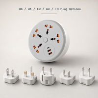Adaptateur de voyage universel multi-pays, norme européenne, norme britannique, ignifuge, 4 prises, 2 USB-A, 1 USB-C