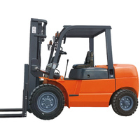 Forklift Diesel All-terrain Haokun HT 4WD Baru 3.5T Multifungsi dengan Joystick, Bucket Musim Dingin, Garpu 1150-1800mm, Lebar 550/685mm