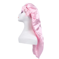 Bonnet long en soie pour dormir, bonnet en satin pour cheveux longs bouclés, tresse, locs, dreads, bonnet de sommeil extra large pour femme