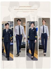 Tùy chỉnh cao cấp phi công đồng phục áo khoác quần đặt cho hãng hàng không hàng không sử dụng Unisex - Product Image 4