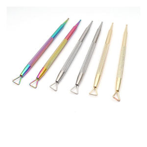 Hot Selling Stainless Steel Dual-End Reusable <b>Nail</b> <b>Cuticle</b> <b>Pusher</b> Spoon Cleaner Set for Top Manicure Tool <b>Cuticle</b> Removal <b>Nail</b> - Product Image 4