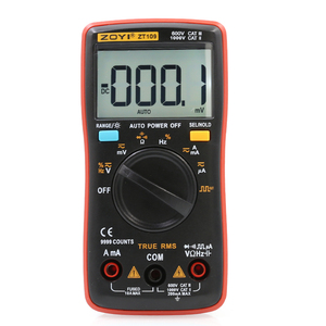 เครื่องทดสอบแบบพกพาขนาดเล็ก จอ LCD แสดงผลแบบสี่เหลี่ยมจัตุรัส ปรับช่วงอัตโนมัติ ZOYI ZT-109 ได้รับการรับรองมาตรฐาน CE FCC มัลติมิเตอร์แบบดิจิตอล - Product Image 1