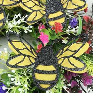 A Set of 12 Three-Dimensional PVC Gold Black Double-Layer <b>Bee</b> Wall <b>Stickers</b> Diy Home Decoration Wall <b>Stickers</b> - Product Image 2