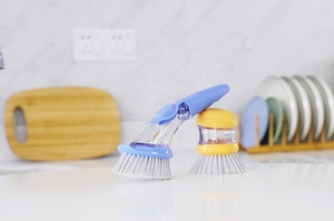 De'ngy — brosse à distributeur de <span class=keywords><strong>savon</strong></span> liquide, nettoyage en profondeur, outil de cuisine, épurateur d'évier, grille de cuisine, brosse à <span class=keywords><strong>vaisselle</strong></span> pour la maison - Product Image 2