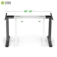 Bureau à domicile ergonomique moderne cadre de bureau debout extensible double moteur électrique réglable bureau d'ordinateur