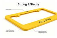BOLONG Cadre de plaque d'immatriculation ABS standard américain à 2 trous, plusieurs couleurs, impression personnalisée, support de plaque d'immatriculation de voiture