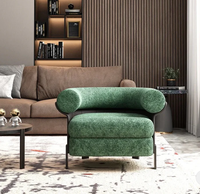 Fauteuil de détente moderne à une place avec revêtement en tissu de qualité supérieure pour salon, coin détente et coin lecture
