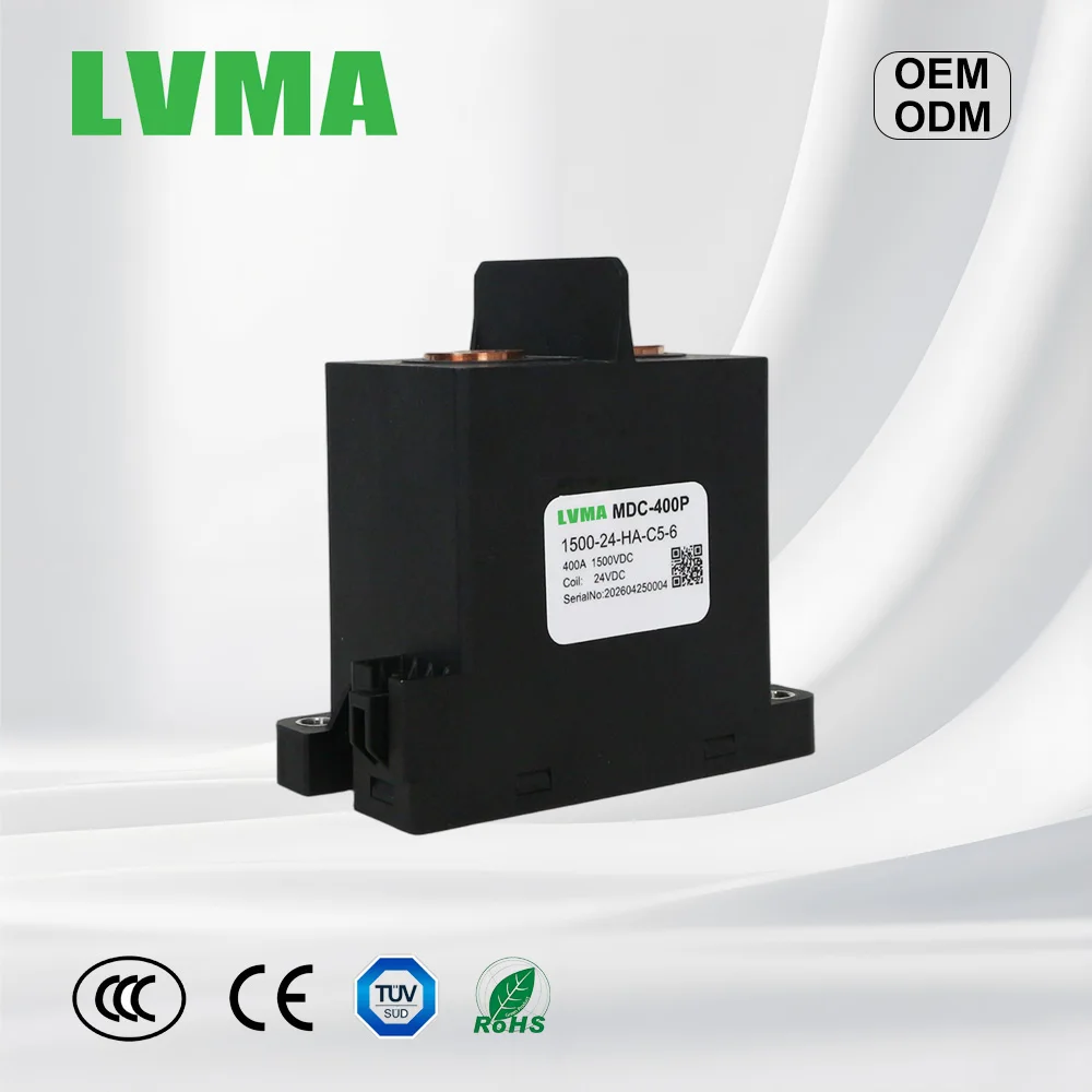 LVMA MDC-400P 400A <strong>1500VDC</strong> High-Voltage DC <strong>Relay</strong> IP67 Waterproof DC Contactor for EV Charging Pile and Solar PV System
