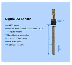 High Accuracy Optical/ Polarographical/ Galvanic Dissolved Oxygene Sensor Rs485 Digital DO Electrode Probe