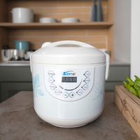 Cuisinière à riz électrique multifonctionnelle avec revêtement antiadhésif, cuve intérieure portable en acier inoxydable, capacité de 1 à 5 L, cuisson rapide, usage domestique