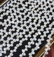 Perles en vrac de culture d'eau douce baroques, perles nacrées de 6-7 mm avec trou latéral, pour la fabrication de bijoux